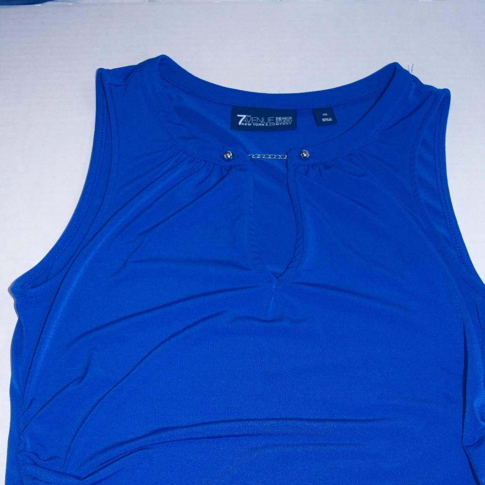 Royal blue tank blouse New York & Company
